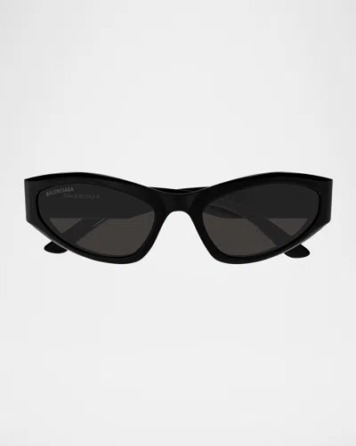 Balenciaga Cat-eye Acetate Sunglasses In Black