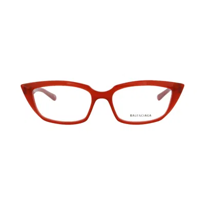 Pre-owned Balenciaga Cat Eye-frame Acetate Optical Frames 'red Transparent' | Multi-color | Women's Size Onesi