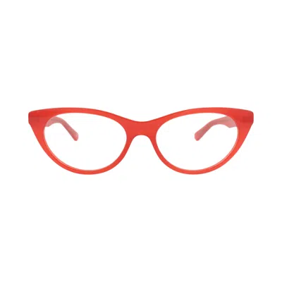 Pre-owned Balenciaga Cat Eye-frame Acetate Optical Frames 'red/transparent' | Women's Size Onesize