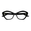 Balenciaga Cat-eye Frame Glasses In 001 Black Black Transpare