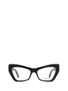 Balenciaga Cat-eye Frame Glasses In 001 Black Black Transpare