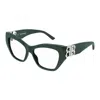 Balenciaga Eyeglasses Bb0312o In 004 Green Green Transpare