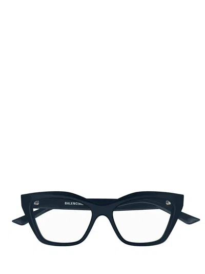 Balenciaga Bb0342o Linea Everyday 008 Glasses In 008 Blue Blue Transparent