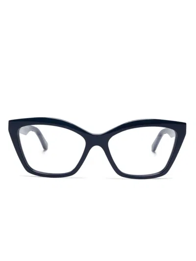 Balenciaga Cat Eye-frame Glasses In ブルー