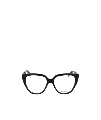 Balenciaga Cat-eye Frame Glasses In Black