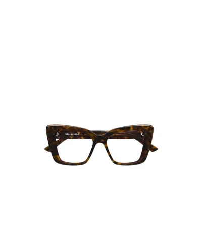Balenciaga Cat-eye Frame Glasses In Black