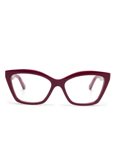 Balenciaga Cat Eye-frame Glasses In Red