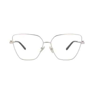 Pre-owned Balenciaga Cat Eye-frame Metal Optical Frames 'silver/transparent' | Women's Size Onesize