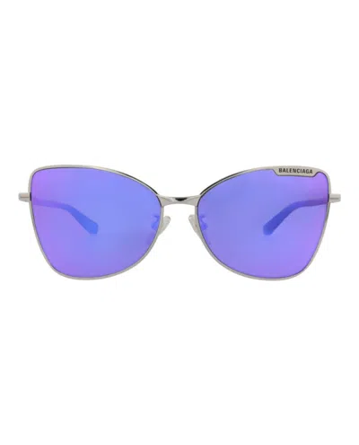 Balenciaga Cat Eye-frame Metal Sunglasses In Purple