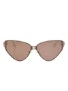 Balenciaga Cat-eye Frame Sunglasses In Gold