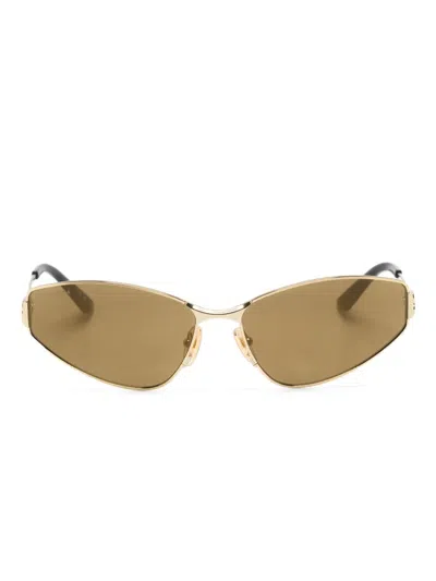 Balenciaga Sonnenbrille Mit Cat-eye-gestell In Gold