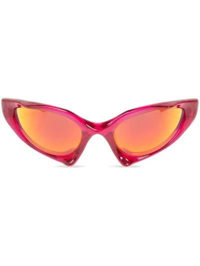 Balenciaga Cat-eye Frame Sunglasses In Orange