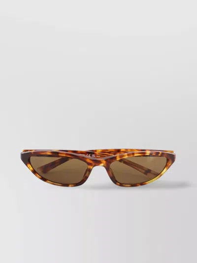 Balenciaga Cat Eye Frame Sunglasses With Oval Lenses In Brown