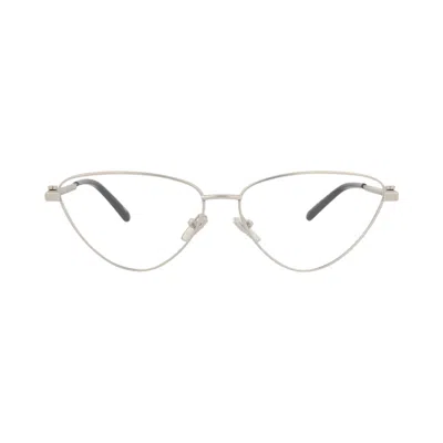 Pre-owned Balenciaga Cat Eye Metal Optical Frames 'silver/transparent' | Women's Size Onesize