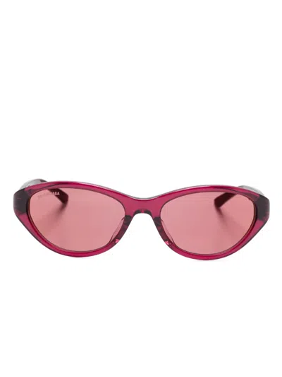 Balenciaga Cat-eye Sunglasses In レッド