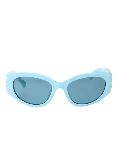 Balenciaga Blue-blue-light Blue Recycled Acetate Sunglasses