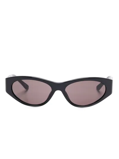 Balenciaga Swift Oval-frame Sunglasses In Gray
