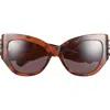 Balenciaga Cat Eye Sunglasses In Brown