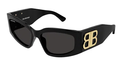Pre-owned Balenciaga Cat Eye Sunglasses In Black/grey (bb0321s/002)