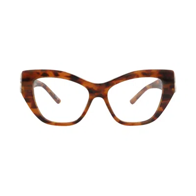 Pre-owned Balenciaga Cat Eye-frame Recycled Acetate Optical Frames 'havana/transparent' | Brown | Women's Size