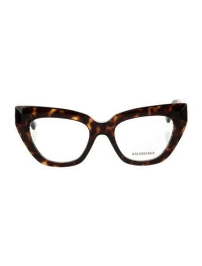 Pre-owned Balenciaga Cat-eye Eyeglasses In Black