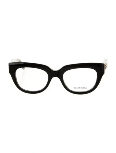 Pre-owned Balenciaga Cat-eye Eyeglasses In Black