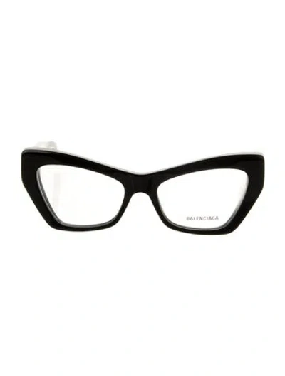 Pre-owned Balenciaga Cat-eye Eyeglasses In Black
