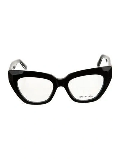 Pre-owned Balenciaga Cat-eye Eyeglasses In Black