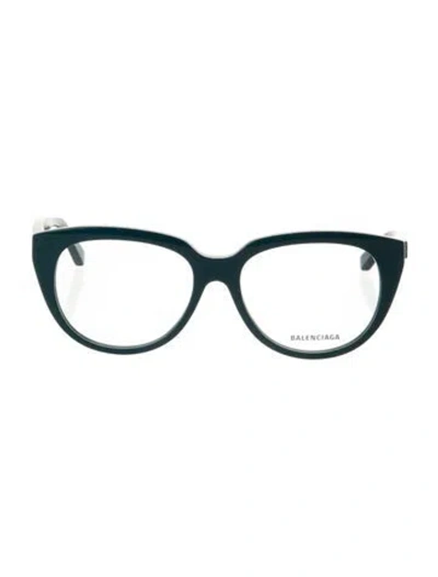 Pre-owned Balenciaga Cat-eye Eyeglasses In Blue