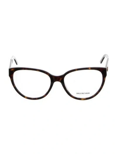 Pre-owned Balenciaga Cat-eye Eyeglasses In Brown