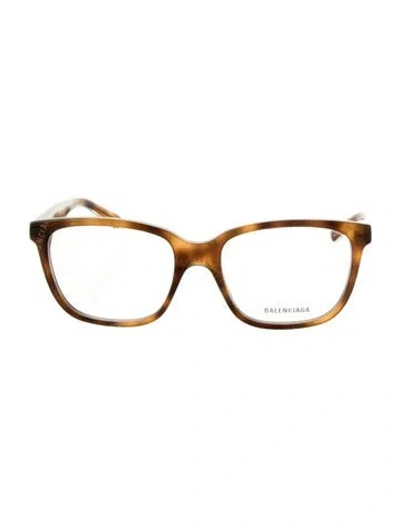 Pre-owned Balenciaga Cat-eye Eyeglasses In Brown