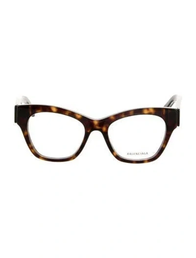 Pre-owned Balenciaga Cat-eye Eyeglasses In Brown