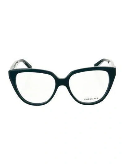 Pre-owned Balenciaga Cat-eye Eyeglasses In Gold