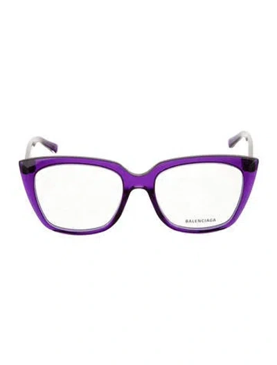 Pre-owned Balenciaga Cat-eye Eyeglasses In Purple