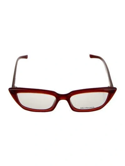 Pre-owned Balenciaga Cat-eye Eyeglasses In Red