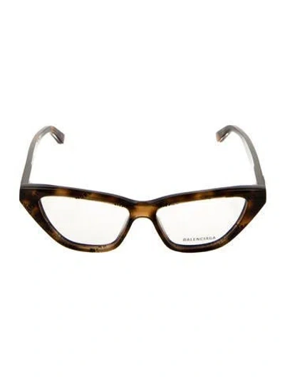 Pre-owned Balenciaga Cat-eye Eyeglasses W/ Tags In Brown