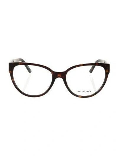 Pre-owned Balenciaga Cat-eye Eyeglasses W/ Tags In Brown