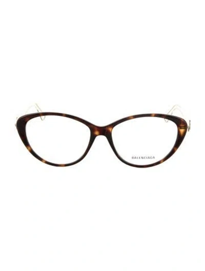 Pre-owned Balenciaga Cat-eye Eyeglasses W/ Tags In Brown