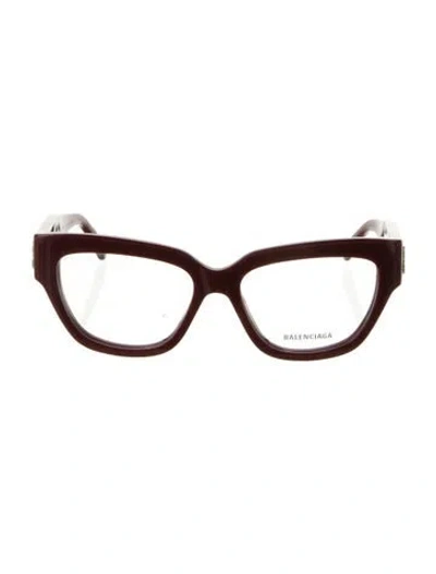 Pre-owned Balenciaga Cat-eye Eyeglasses W/ Tags In Burgundy