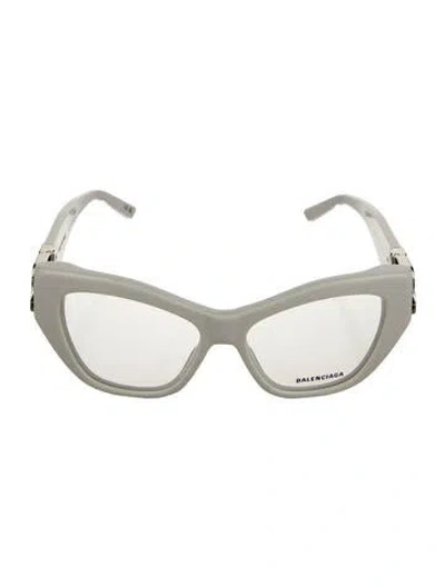 Pre-owned Balenciaga Cat-eye Eyeglasses In White