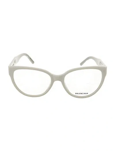 Pre-owned Balenciaga Cat-eye Eyeglasses In White