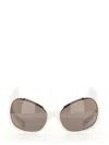 Balenciaga Cateye Gotham Frame Sunglasses In White