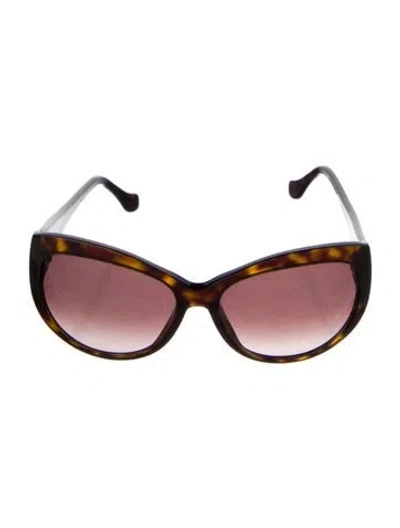 Pre-owned Balenciaga Cat-eye Gradient Sunglasses In Brown