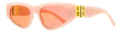 Pre-owned Balenciaga Cateye Sunglasses Bb0095s 003 Pink 53mm In Red