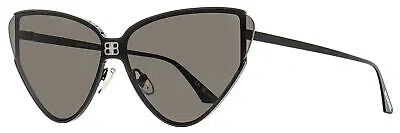 Pre-owned Balenciaga Cateye Sunglasses Bb0191s 001 Black 99mm In Gray