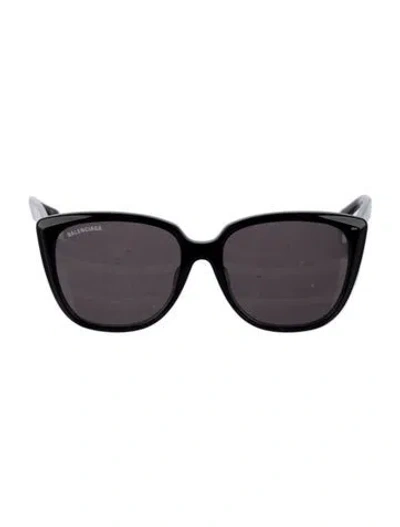 Pre-owned Balenciaga Cat-eye Tinted Sunglasses In Black