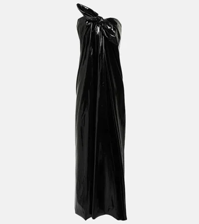 Balenciaga Cb Bustier Knot Jersey Gown In Black