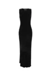 Balenciaga Women Ribbed Jersey Sleeveless Dress In Black