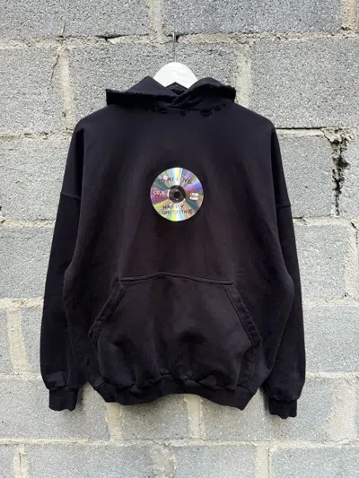 Pre-owned Balenciaga Cd Valentines Day Hoodie In Black