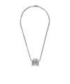 Balenciaga "3letter Ceo" Necklace In Gray